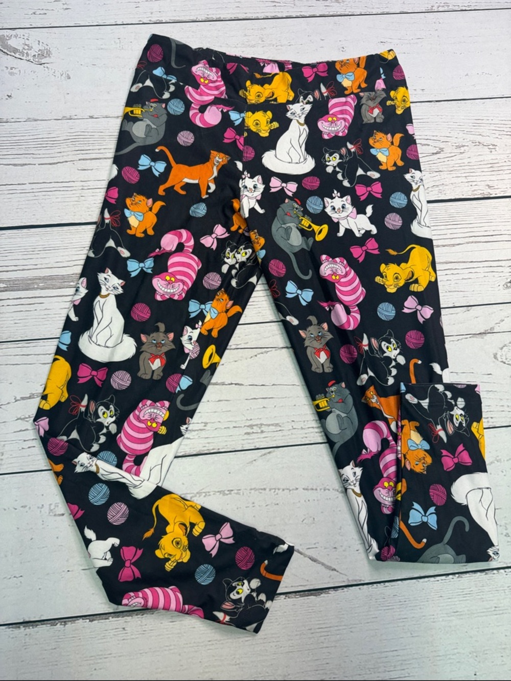 Womens Disney Exclusive Aristocats Lion King Cat Print Leggings Size S